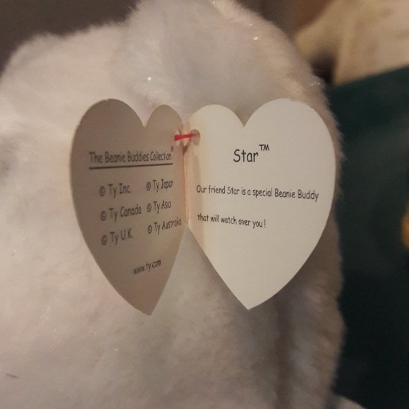 💙TY Star Beanie Buddies Blue and Gold - Picture 4 of 7